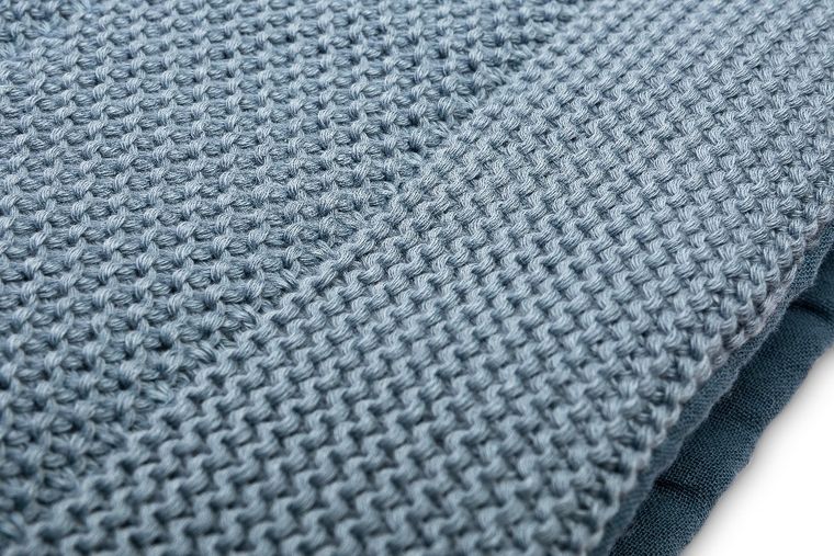 Sensillo, komplet dziergany, muślinowy, niebieski, 80-100 cm