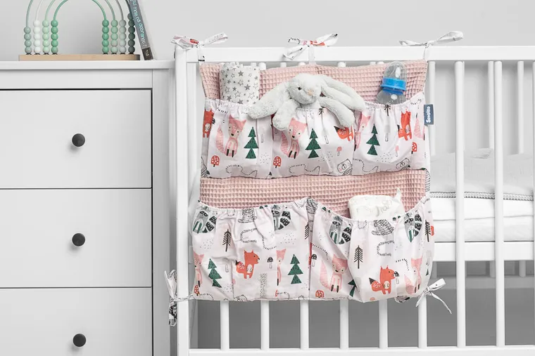 Sensillo, Liski, organizer na łóżeczko, wafel, różowy