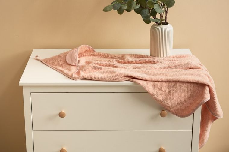 Sensillo, Miś, okrycie kąpielowe, krepa, brudny róż, 100-100 cm