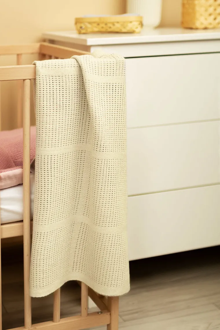 Sensillo, Moli, koc ażurowy, natural, 70-110 cm