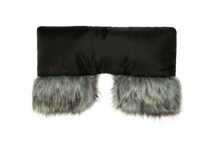 Sensillo, mufka z futerkiem, black