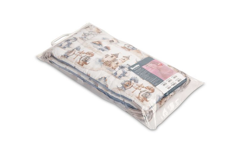 Sensillo, ochraniacz do łóżeczka muślin, Smoki, jeans