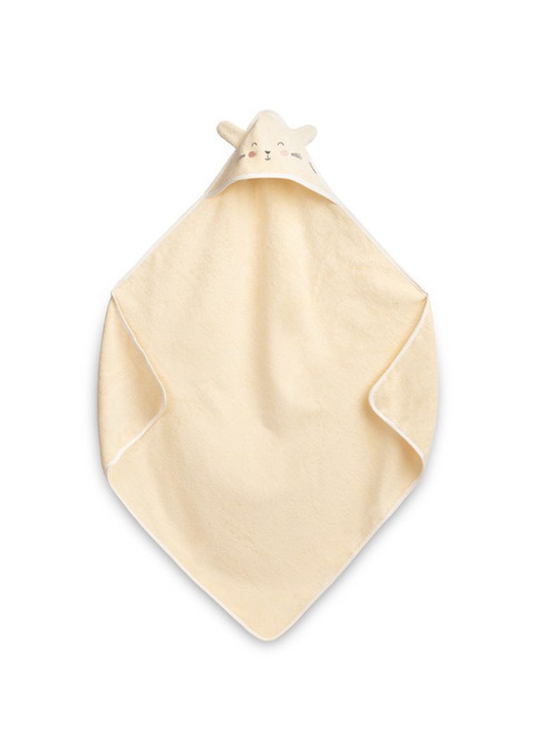Sensillo, okrycie kąpielowe, ecru, królik, 90-90 cm