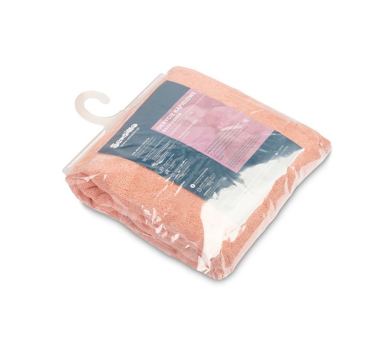 Sensillo, okrycie kąpielowe, różowe, królik, 90-90 cm