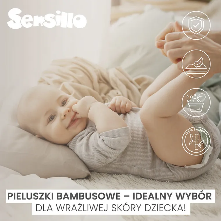 Sensillo, pielucha bambusowa, jeżyk blue, 70-80 cm, 3 szt.