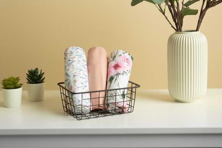 Sensillo, pielucha muślinowa, różowa, 70-80 cm, 3 szt.