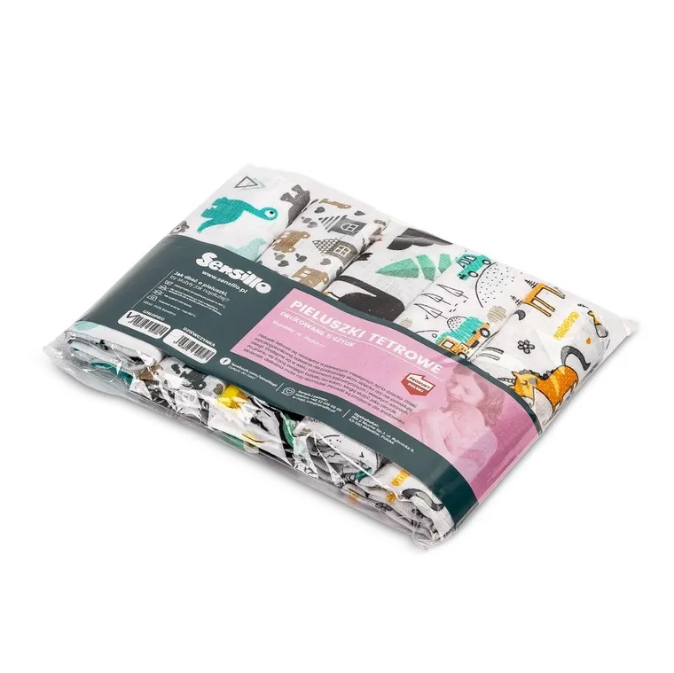 Sensillo, pieluszki tetrowe dla chłopca, 70-80 cm, 5 szt.