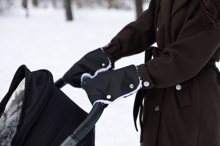 Sensillo, rękawiczka/mufka do wózka, czarna