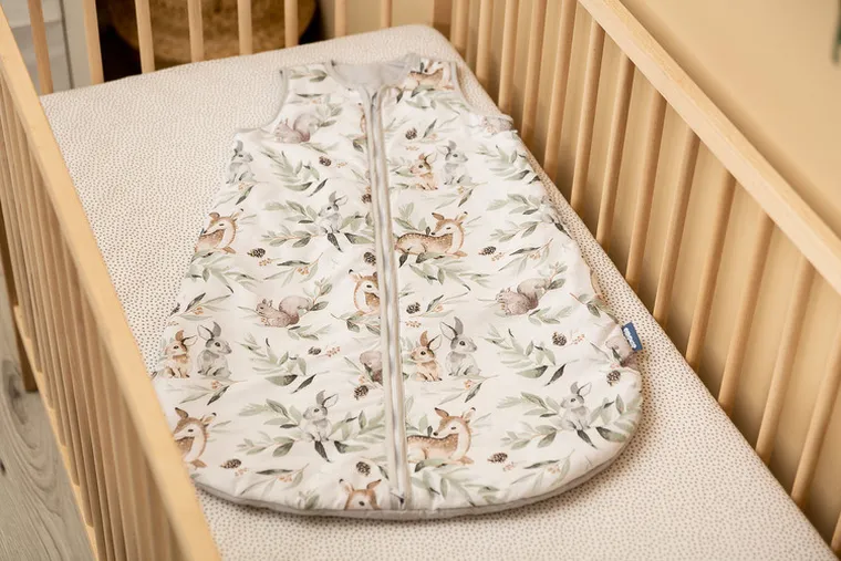 Sensillo, śpiworek do spania M, sarenki, szary, TOG 2.5, 50-80 cm