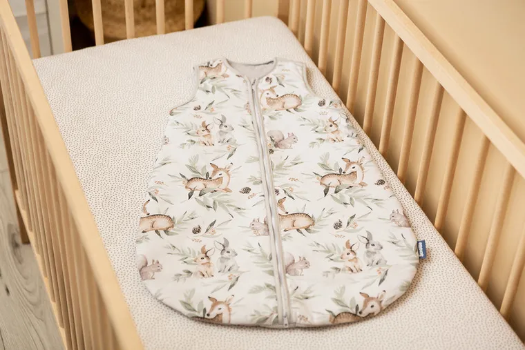 Sensillo, śpiworek do spania S, 45-70 cm, sarenki, szary, TOG 2.5