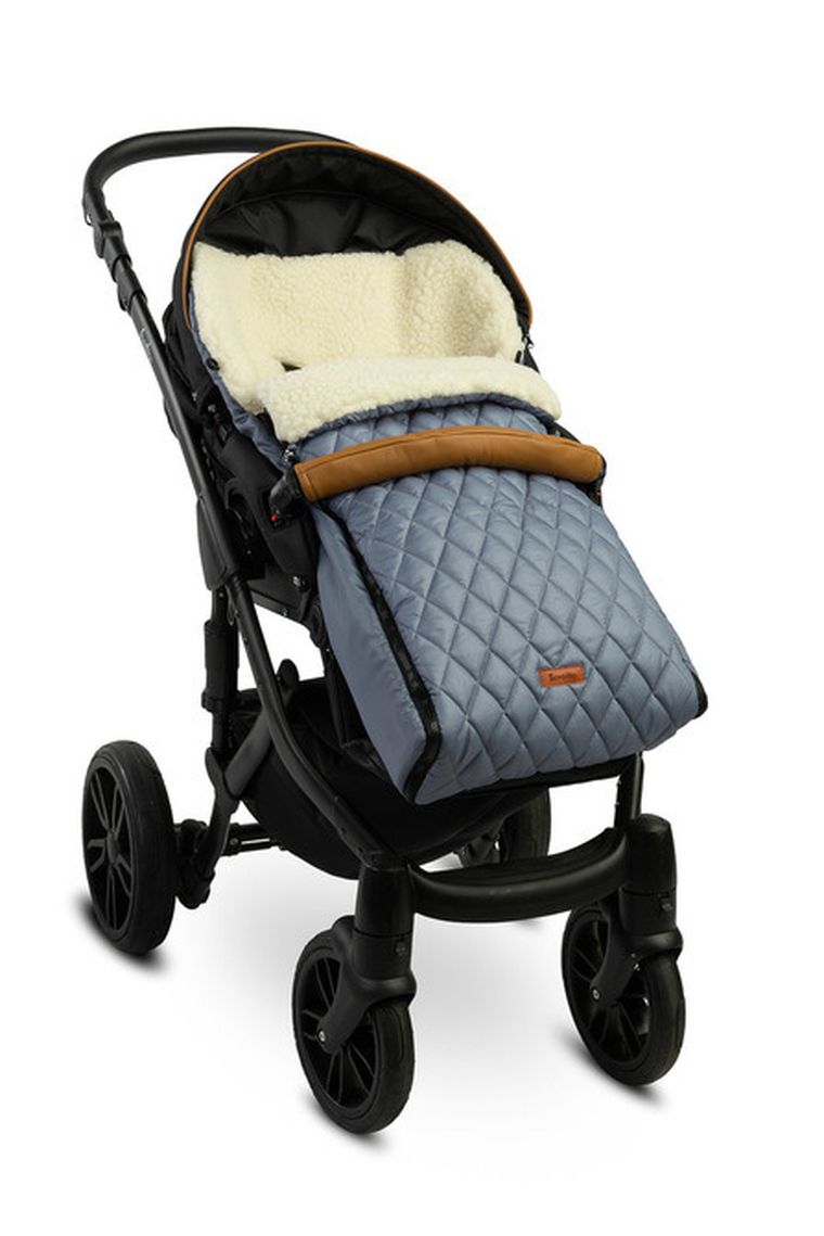 Sensillo, śpiworek do wózka, pikowany, z wełną, graphite