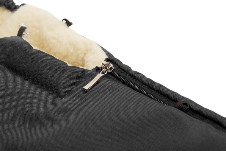 Sensillo, śpiworek do wózka, wełniany, Black, 95-40 cm