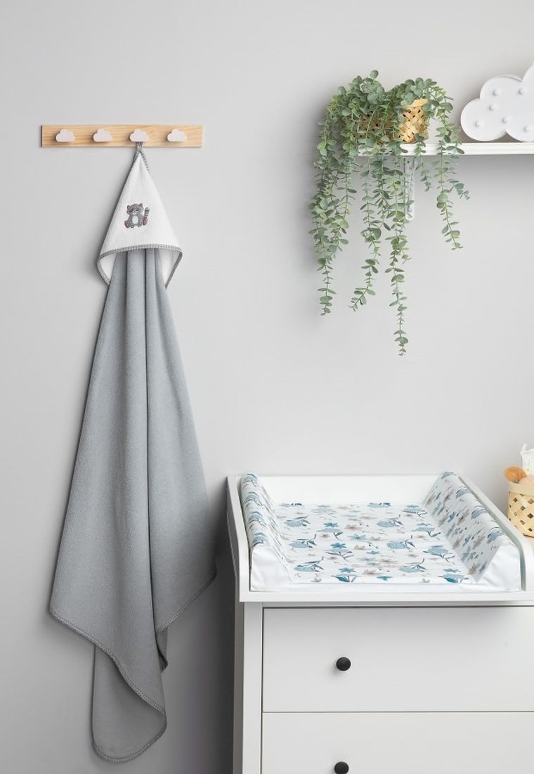 Sensillo, Szop, okrycie kąpielowe frotte, 100-100 cm, szare