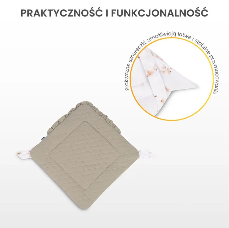 Sensillo, Teddy, rożek niemowlęcy, muślinowy, szary 75-75 cm