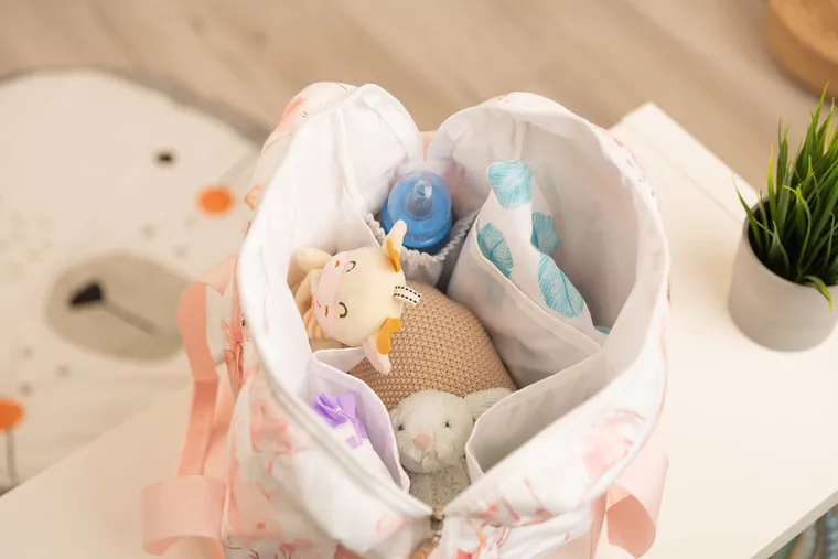 Sensillo, torba do wózka, ekoskóra, wróżki, różowy