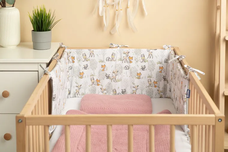 Sensillo, Wilk i przyjaciele, ochraniacz do łóżeczka, beżowy