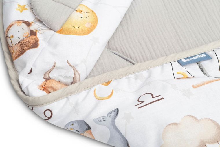 Sensillo, Zodiak, otulacz muślinowy do fotelika, szary