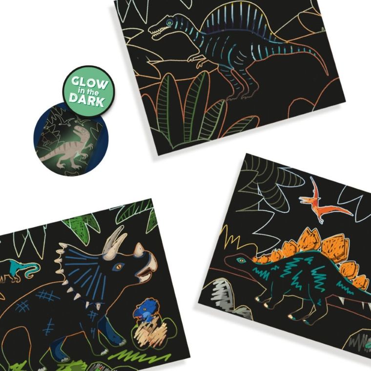 SES Creative, wydrapywanka świecąca w ciemności, dino