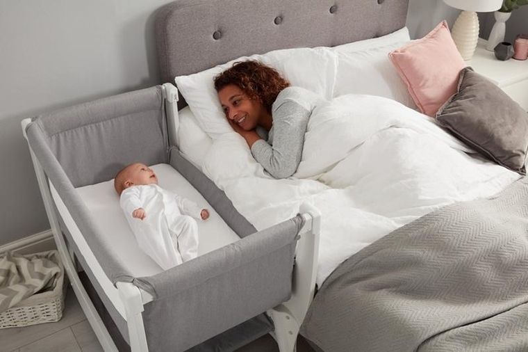Shnuggle, Air Bedside Crib, łóżeczko dostawne dla niemowlaka, dove