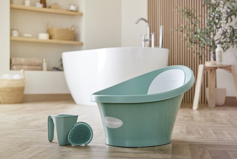 Shnuggle, szczotka silikonowa do włosów dla niemowląt, eucalyptus