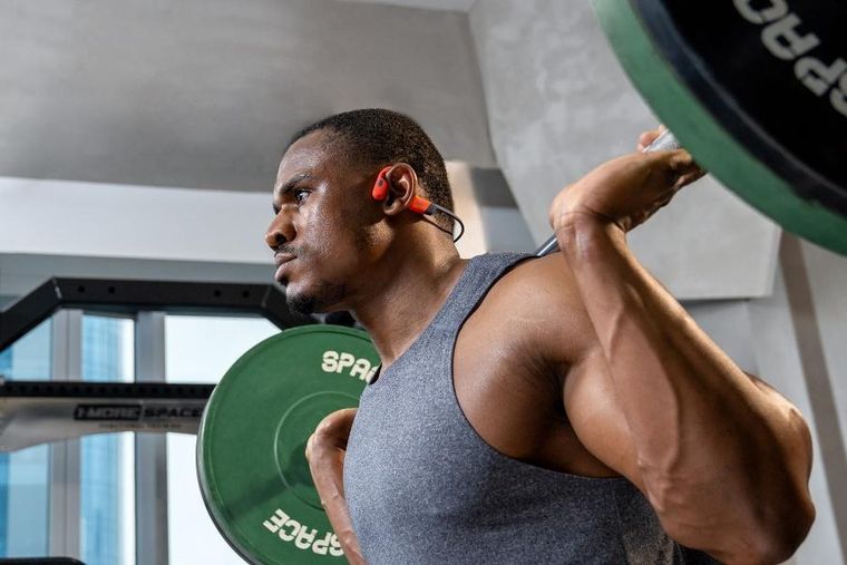 Shokz, OpenSwim Pro, słuchawki bezprzewodowe, kostne, szare