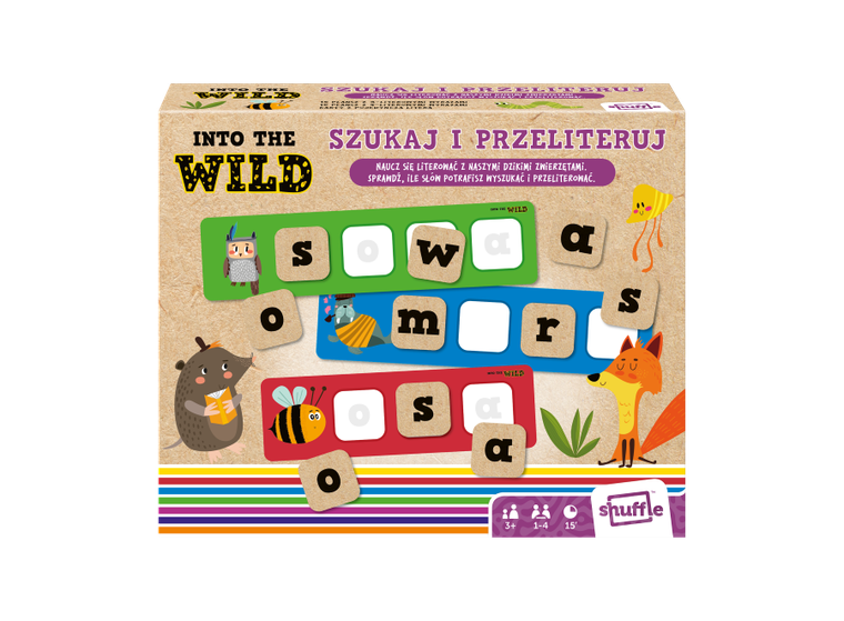Shuffle, Into the Wild, Szukaj i przeliteruj, gra edukacyjna