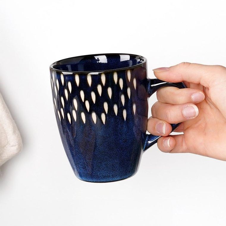 Siaki Collection, kubek, ceramiczny, granatowy, 350 ml