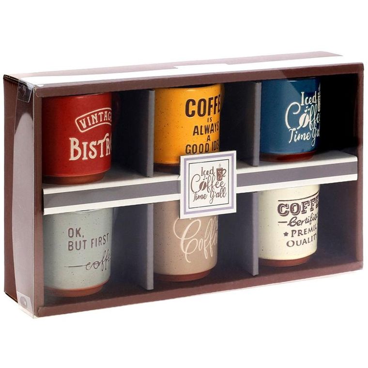 Siaki Collection, kubki do espresso, ceramiczne, 110 ml, 6 szt.