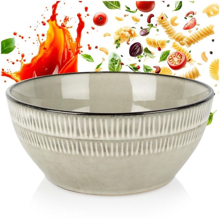 Siaki Collection, miseczka ceramiczna, szara, 16 cm, 750 ml