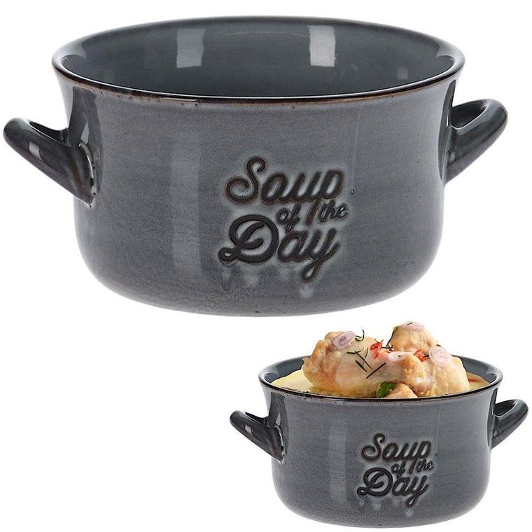 Siaki Collection, miska ceramiczna, szara, 650 ml