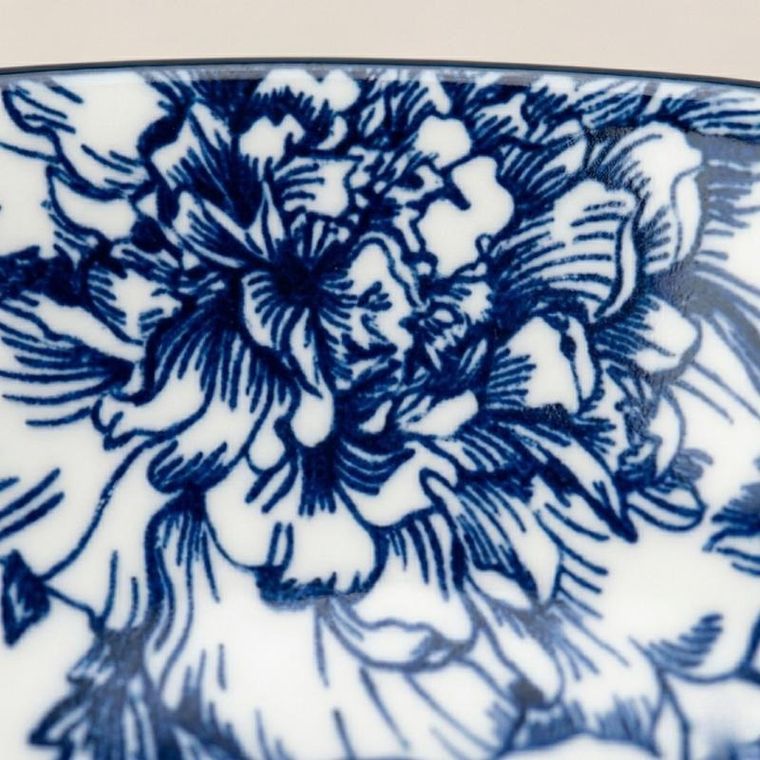 Siaki, Glamt, zestaw ozdobnych talerzy porcelanowych z nadrukiem kwiatowym, 18 elementów