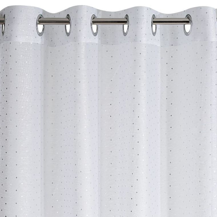 Siebel, firana gotowa z srebrnym nadrukiem, 140-250 cm