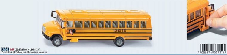 Siku, Autobus szkolny, model pojazdu, 1:55, 3731