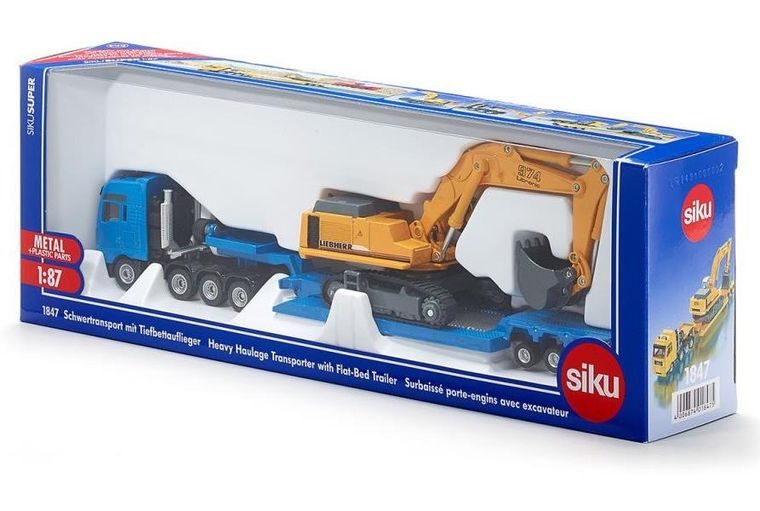 Siku, Laweta z koparką, zestaw pojazdów, 1847