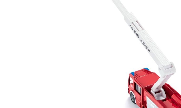 Siku, Magirus Multistar TLF, samochód strażacki z wysięgnikiem, 1749