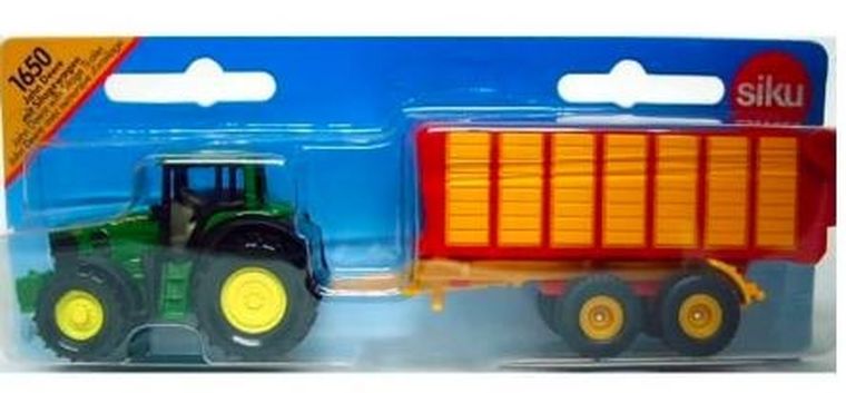 Siku, Traktor John Deere z przyczepą Silage, model pojazdu, 1650