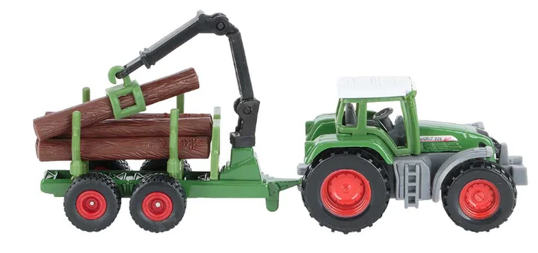 Siku, Traktor z leśną przyczepą, model pojazdu, 1645