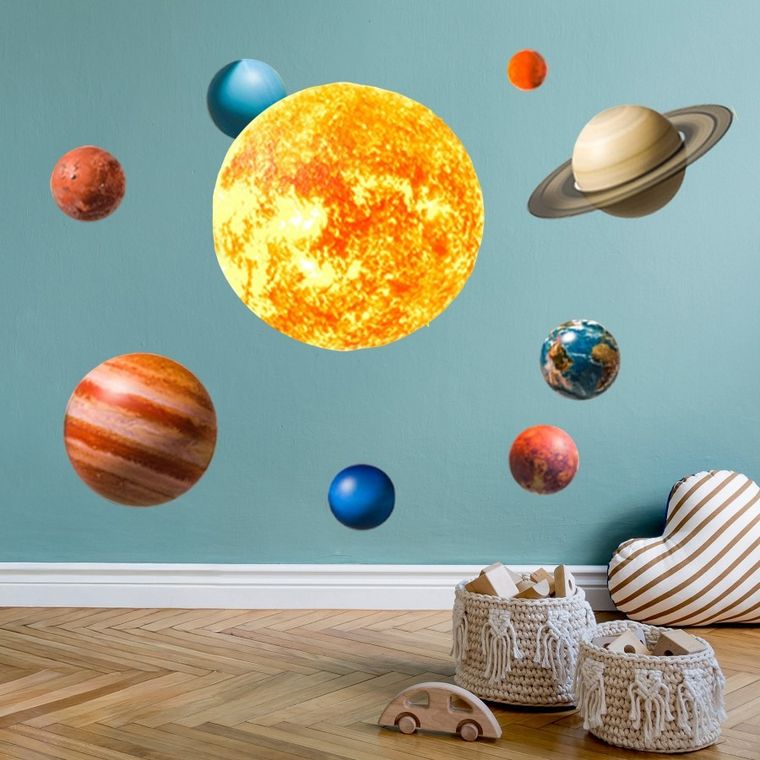 Sipo, naklejki na ścianę do pokoju dziecięcego, Planety