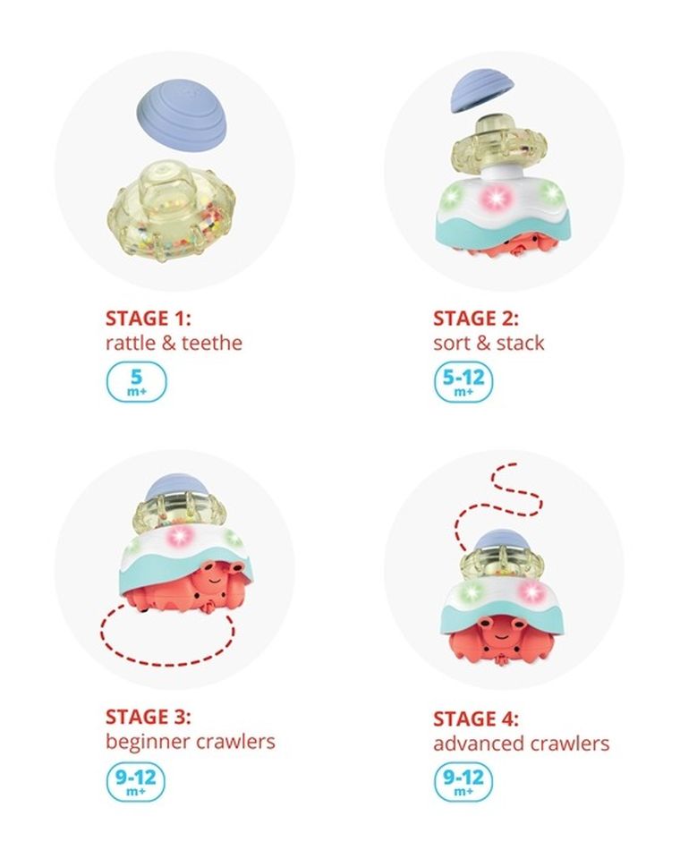 Skip Hop, Krab, zabawka do raczkowania 4w1