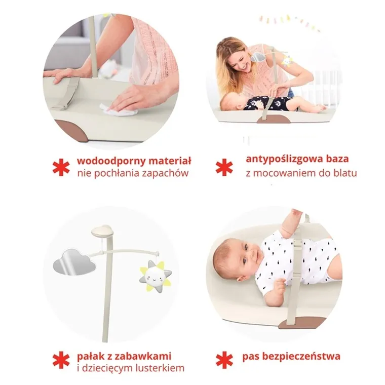 Skip Hop, Oat, przewijak z pałąkiem, beżowy