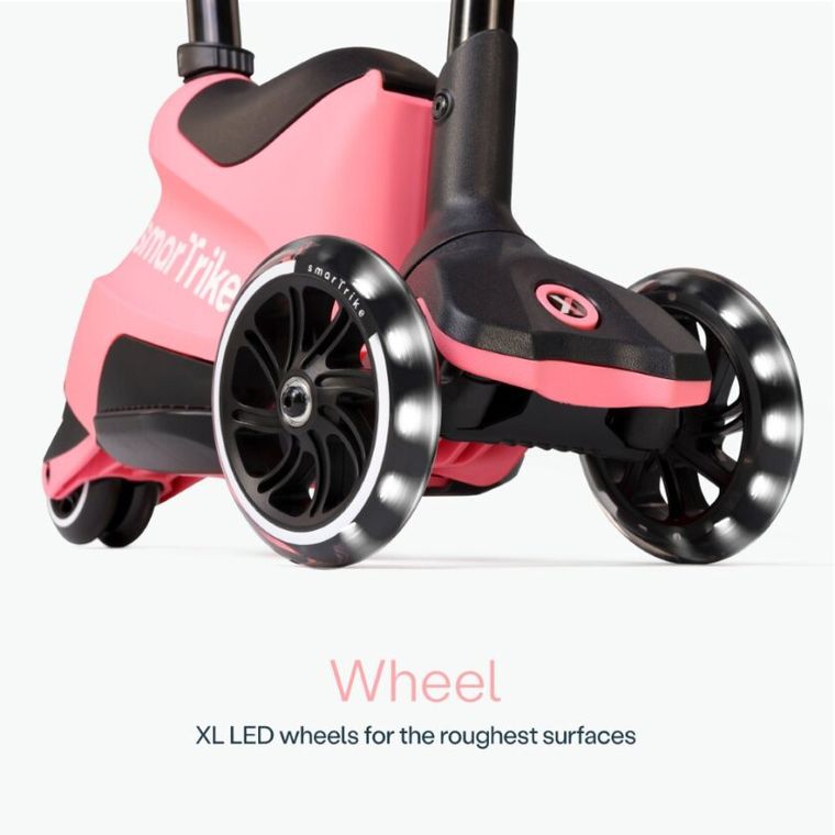 SmarTrike, Xtend Scooter + Ride-on, hulajnoga-jeździk 4w1, Salmon Pink