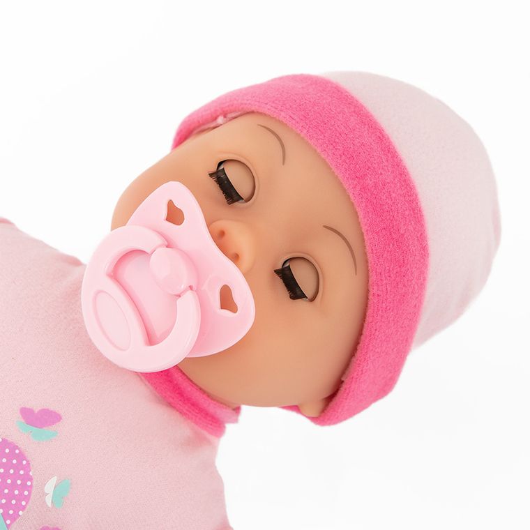 Smiki, Anna, interaktywna lalka bobas z akcesoriami i pozytywką, 40 cm