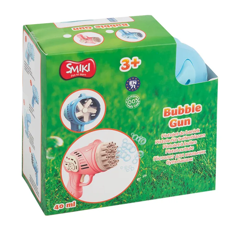 Smiki, Bubble Gun, bańki mydlane, pistolet, niebieski