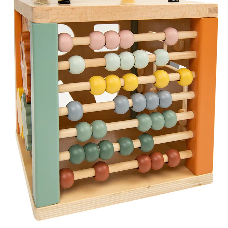 Smiki, kostka edukacyjna, zabawka drewniana