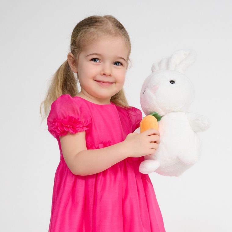 Smiki, Króliczek z marchewką, maskotka, 25 cm