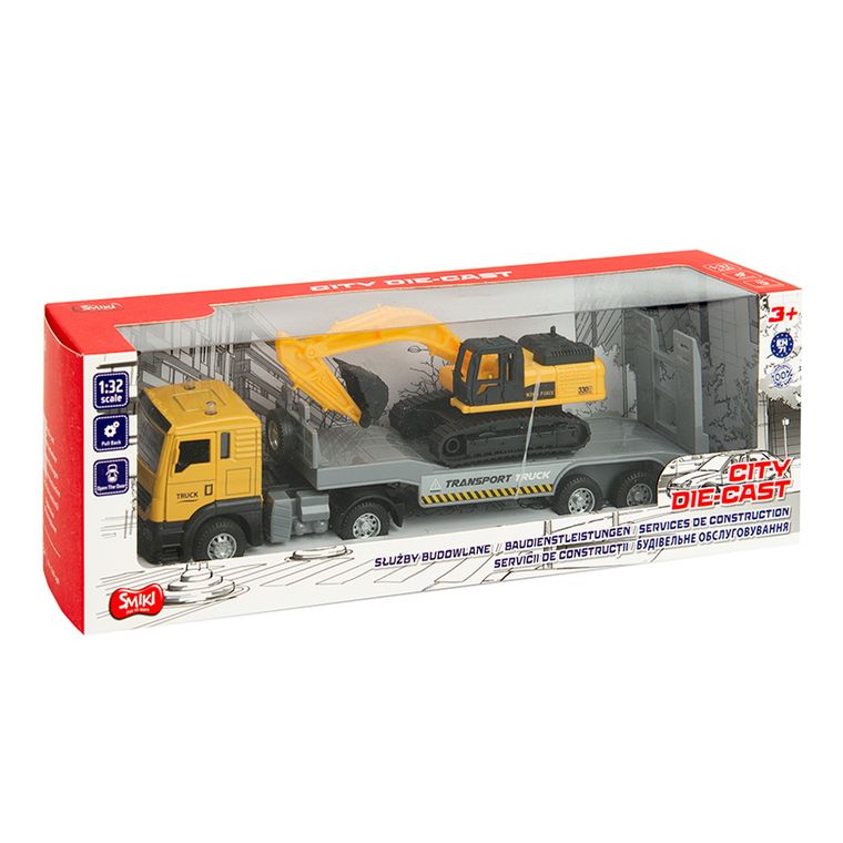 Smiki, Laweta z koparką, zestaw pojazdów, 1:32