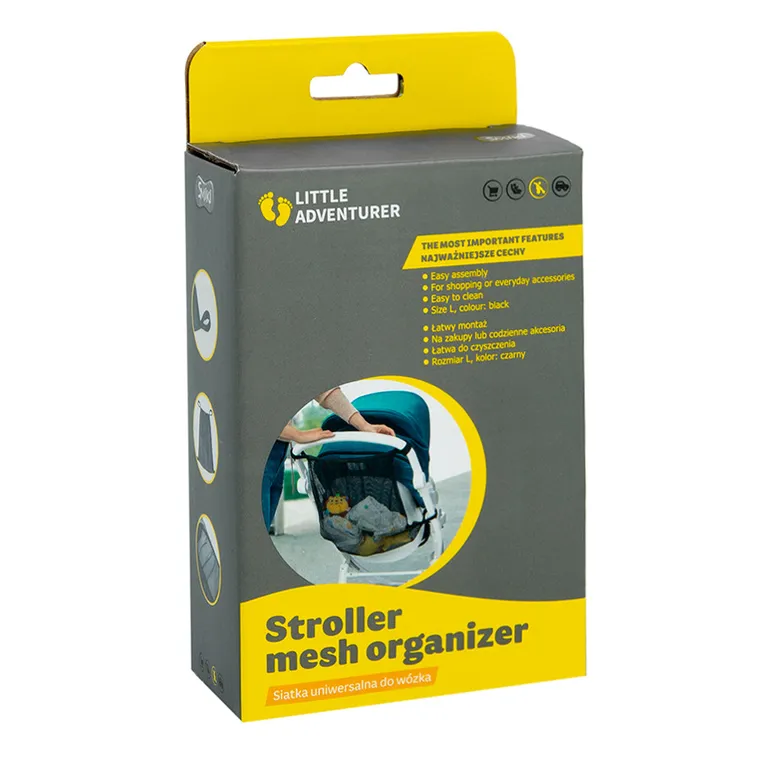 Smiki, Little Adventurer, uniwersalna siatka do wózka, czarna