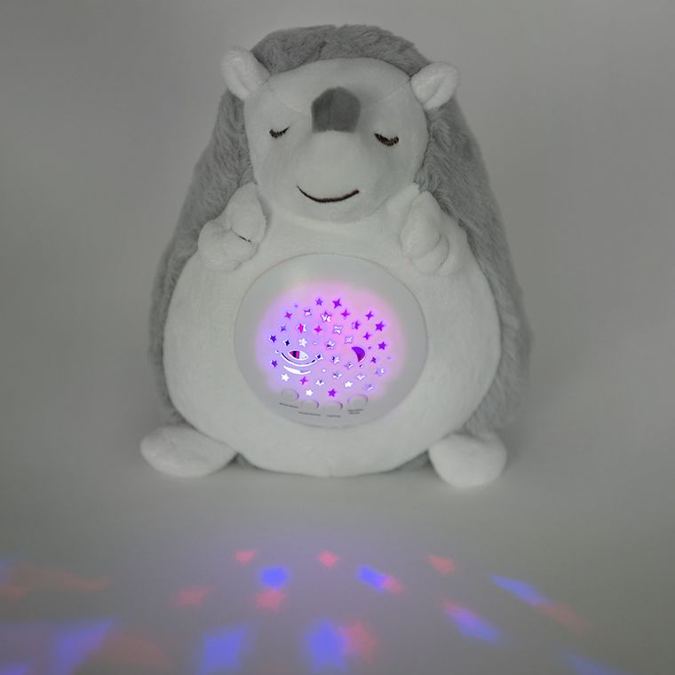 Smiki, Little Dreamer, Śpiący jeżyk, pluszowy projektor z muzyką i światłem, szary