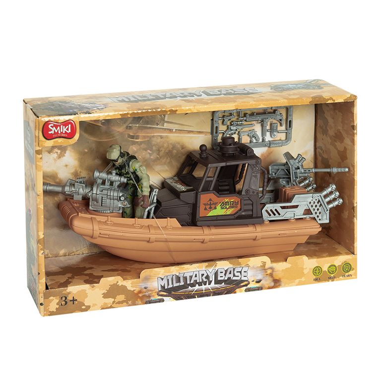Smiki, Military base, żołnierz z łodzią, figurka z akcesoriami