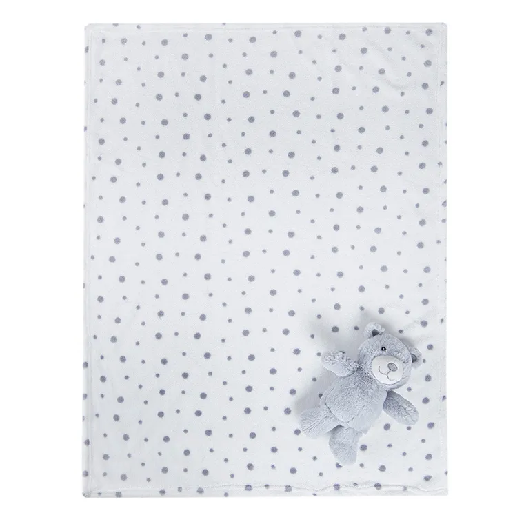 Smiki, Miś, kocyk i maskotka, zestaw prezentowy, biały